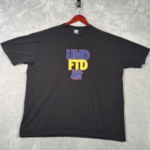Undefeated‎ Shirt Mens 2XL Black UNDFTD Five Strike Graphic Streetwear Made USA